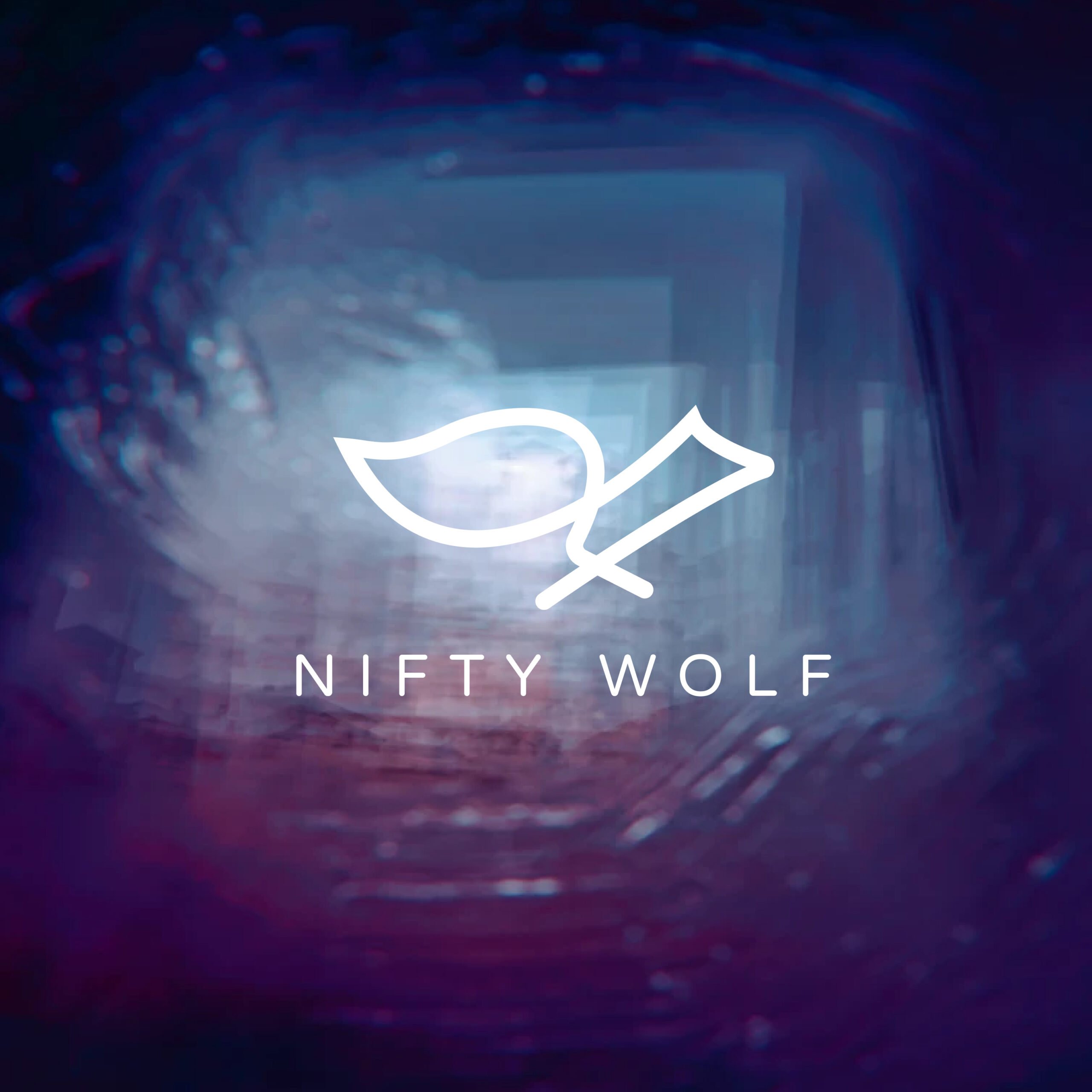 A logo showing the nifty wolf brand design